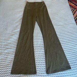 Aerie Olive Green Flared Pants